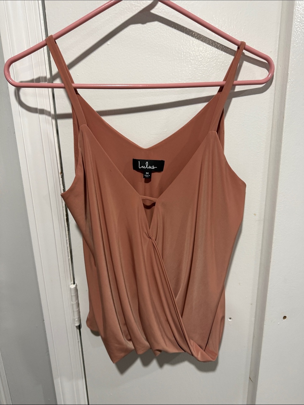 Lulu's Mauve Wrap-Style Satin Cami